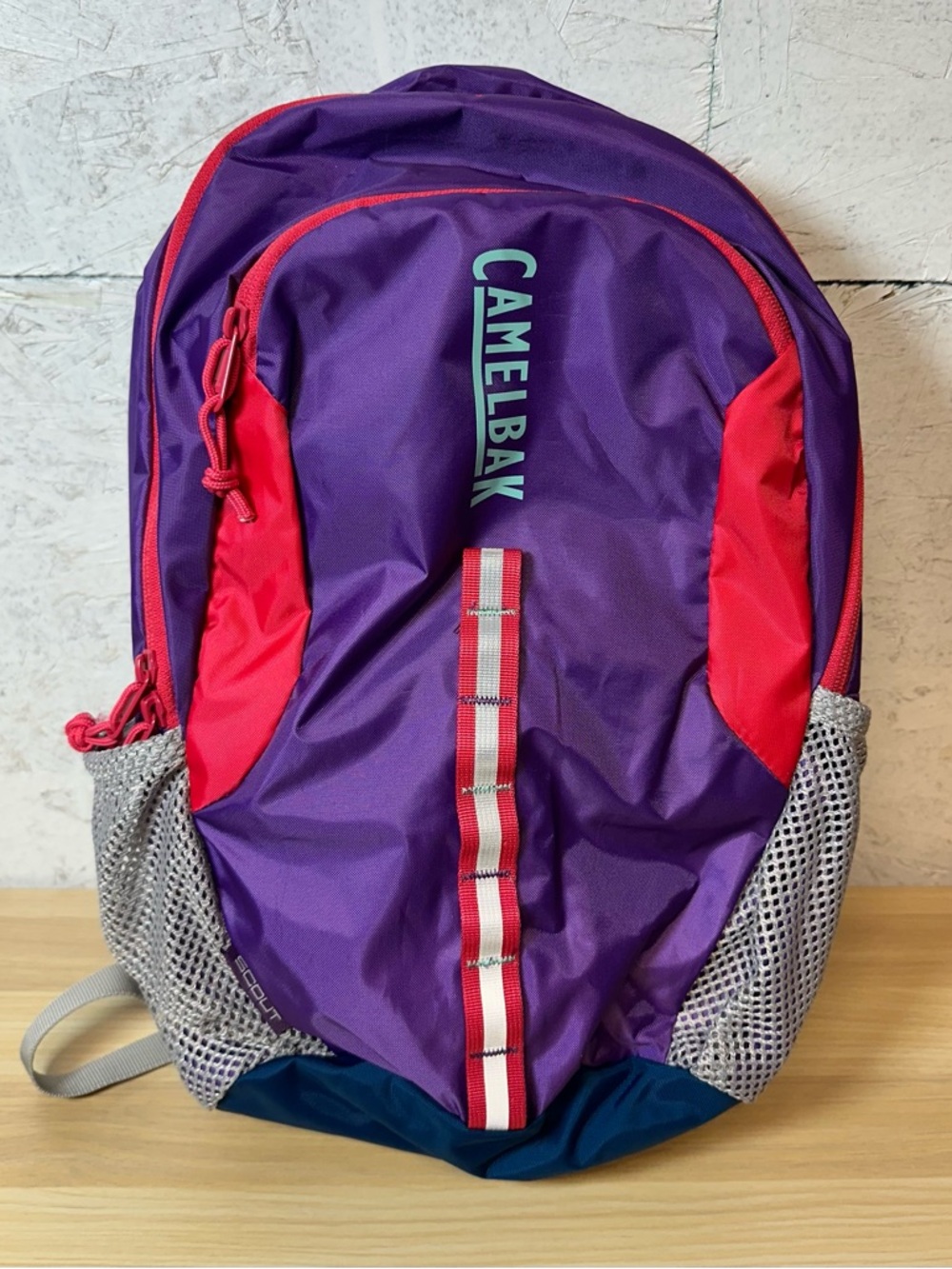 CamelBak Scout Kids Hydration Backpack with purple pink Teal Logo